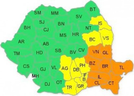 Dobrogea, sub avertizare meteo de viscol